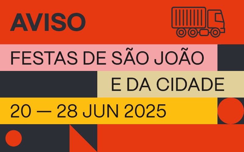 Proibição do trânsito a pesados - Festas de São João e da Cidade 2025 - Rua D. João de Castro a partir do cruzamento com a Rua D. Nuno Álvares Pereira