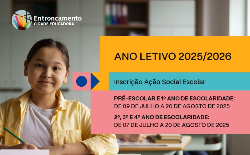 Ano Letivo 2025/2026 | Inscrições ASE | Ensino pré-escolar e 1º Ciclo