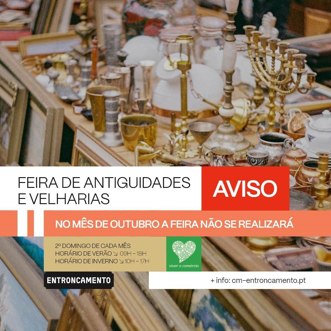 AVISO | Feira de Antiguidades e Velharias | Não se realiza em outubro