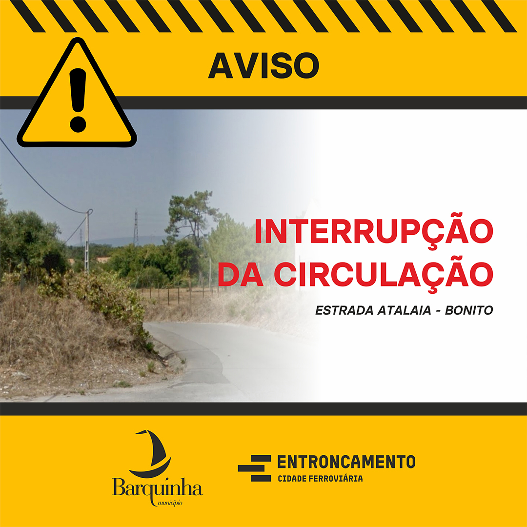 aviso estrada do bonito