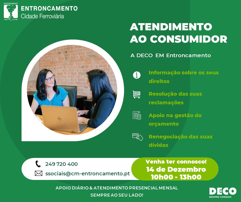 14 dezembro | Atendimento DECO no Entroncamento