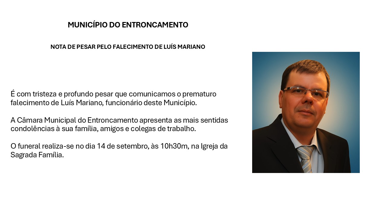 Nota de Pesar - Falecimento de Luís Mariano