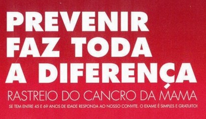 Rastreio do Cancro da Mama | 20 julho a 16 setembro