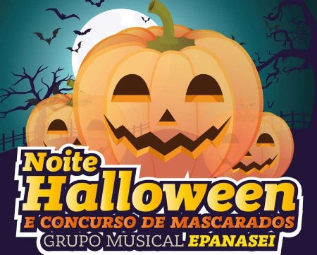 Noite de Halloween e Concurso de Mascarados no dia 31 de outubro