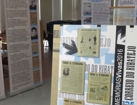 Exposição Comemorativa do 125º Aniversário do Correio do Ribatejo patente na Junta de Freguesia de São João Baptista